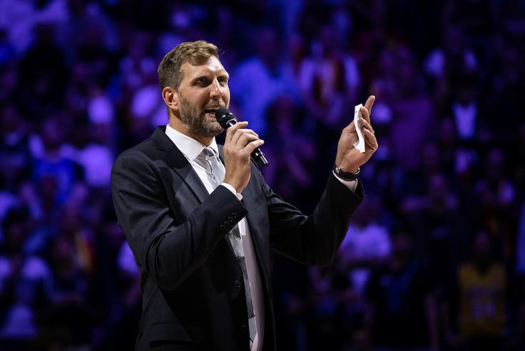 Dirk Nowitzki od srede naprej ni več najboljši strelec na tekmi EuroBasketa v 21. stoletju. | Foto: Vid Ponikvar