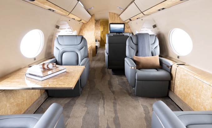 Notranjost Flexjetovega gulfstreama G650 | Foto: FlexJet