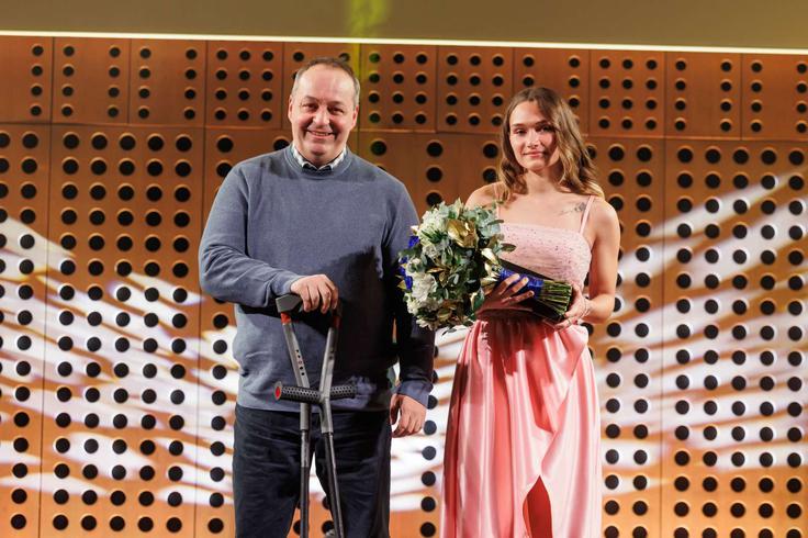 Najboljša med posamezniki sta bila gluha atletinja Leja Glojnarič in strelec Franček Gorazd Tiršek. | Foto: Nebojša Tejić/STA