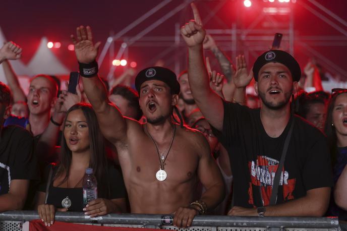 Koncert Marka Perkovića -Thompsona | Tudi koncert Marka Perkovića - Thompsona 5. julija letos v Zagrebu je bil v veliki meri naperjen zoper del hrvaškega naroda, ki ne podpira vladajoče konservativne hrvaške vlade. | Foto Guliverimage