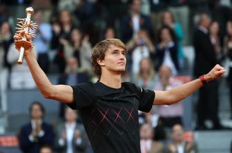 Zverev prvič v karieri slavil v Madridu