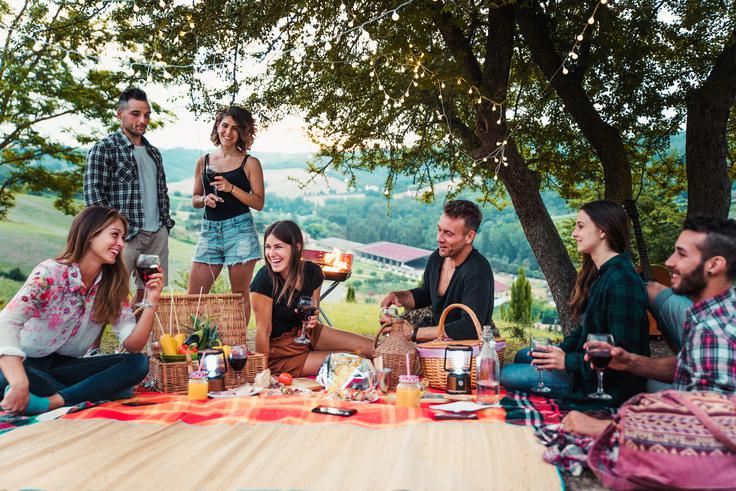 piknik na vrtu, skupina prijateljev | Foto: Shutterstock