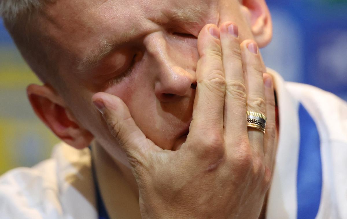 Oleksandr Zinčenko | Oleksandra Zinčenka so na novinarski konferenci v Glasgowu premagala čustva. | Foto Reuters