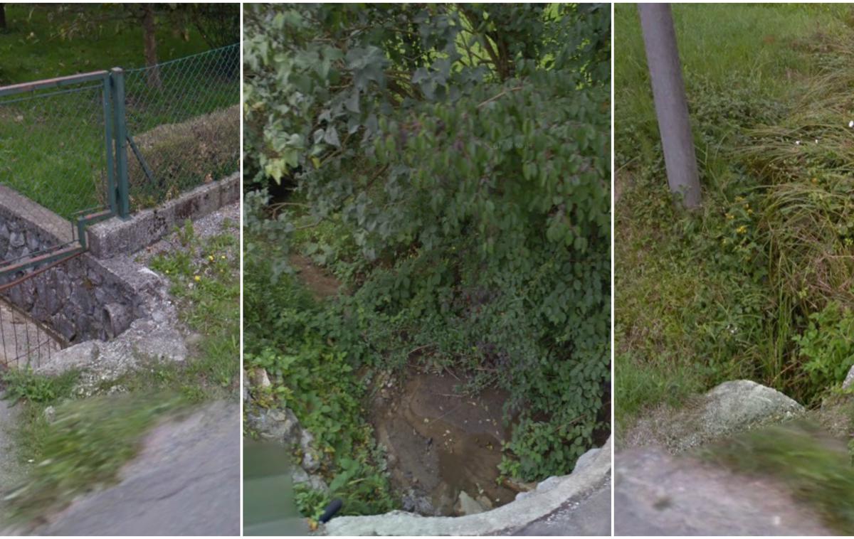 Kolaž potok Log - Dragomer | Foto Google maps