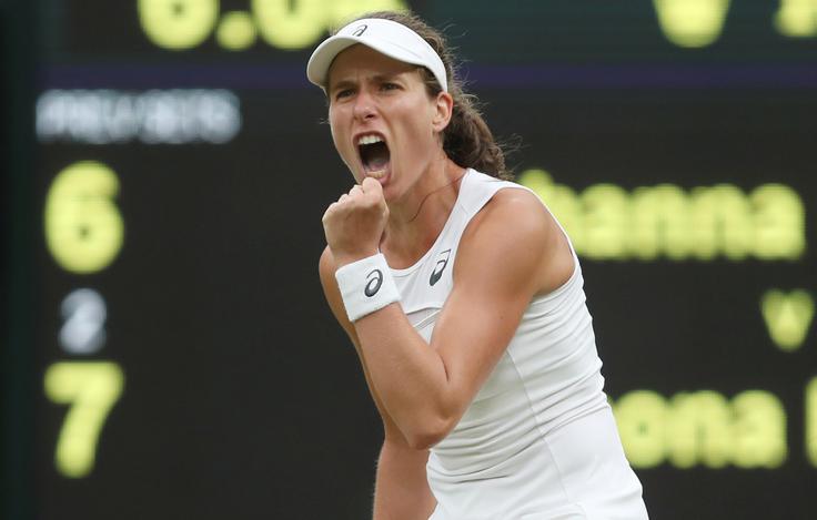 Johanna Konta je izločila drugo igralko sveta Simono Halep. | Foto: Reuters