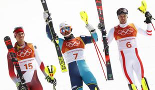Švedska slavi olimpijskega prvaka, Kristoffersen zapravil priložnost kariere