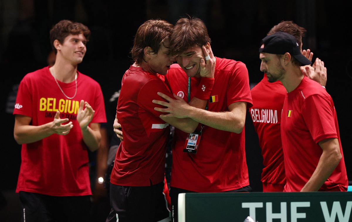Davisov pokal Belgija  Zizou Bergs | Zizou Bergs se je z Belgijo veselil uvrstitve v polfinale. | Foto Reuters