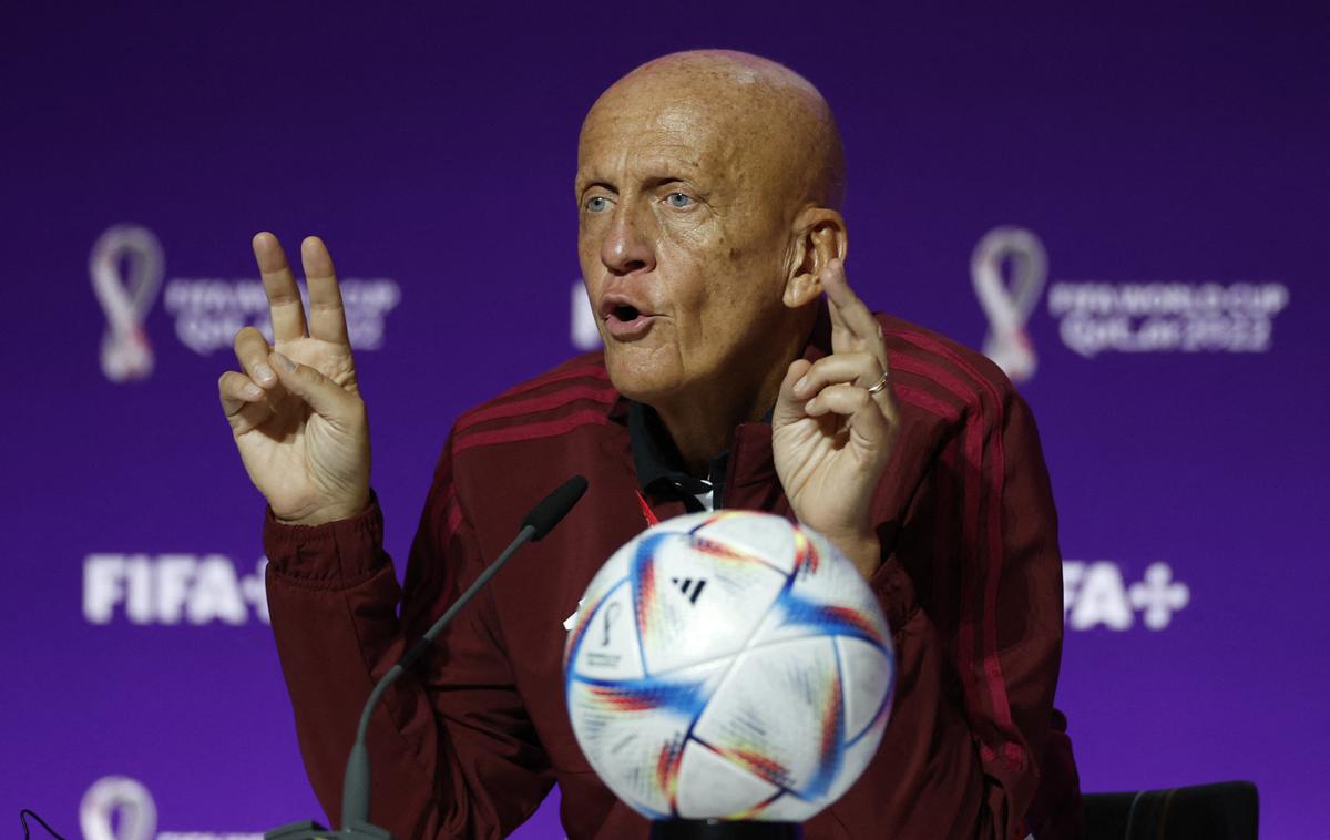 Pierluigi Collina | Pierluigi Collina se je pred žrebom skupin za mundial 2026 zavzel za razširitev pooblastil videosodnikov.  | Foto Reuters