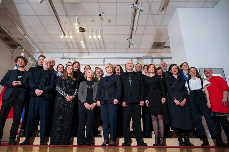 Prešernovi nagrajenci, Prešernova nagrada Sprejem letošnjih Prešernovih nagrajencev. | Foto: STA
