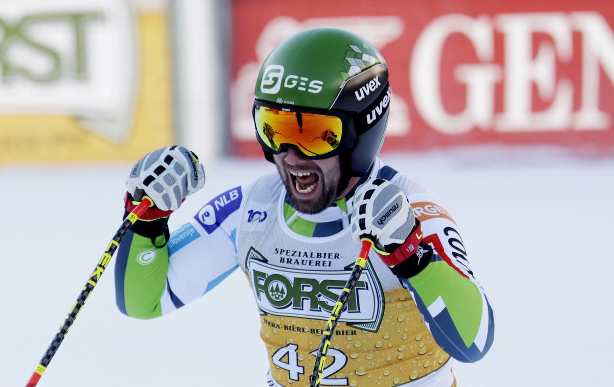 Val Gardena Martin Čater | Po uvodnem smuku sezone je bil Martin Čater precej razočaran, zdaj pa peto mesto in krik navdušenja v cilju. | Foto Reuters