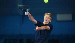 Slovenski teniški up, ki je navdušil na mladinskem turnirju v Wimbledonu
