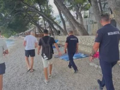 V Makarski v jutranjih urah s plaž odstranjujejo predmete, mogoče so tudi visoke globe