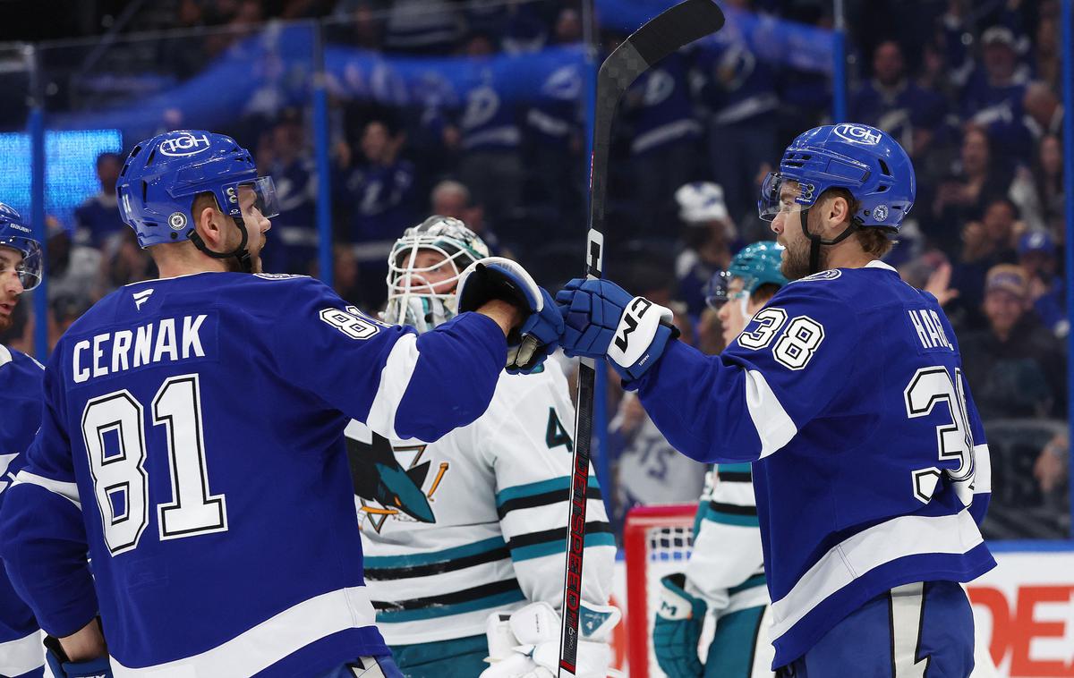 Tampa Bay Lightning | Tampa Bay Lightning je premagal San Jose Sharks s kar 8:1. | Foto Reuters