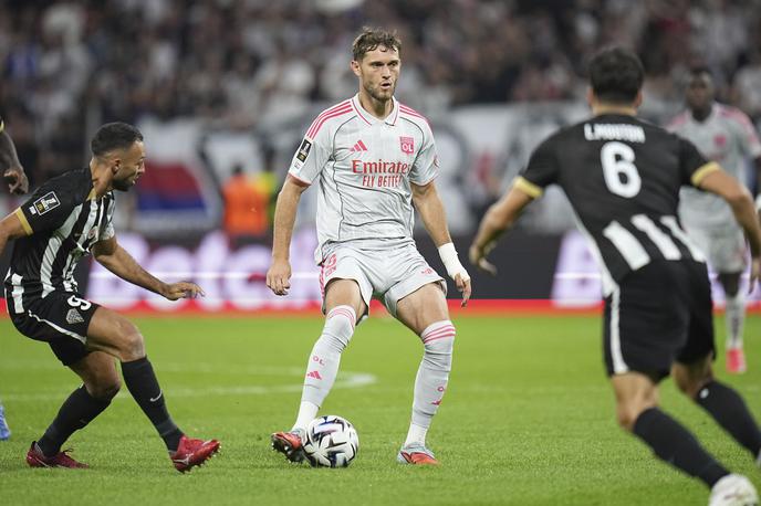 Tanner Tessmann | Tanner Tessmanm je z zadetkom za Lyon poskrbel za veselje na tribunah. | Foto Guliverimage