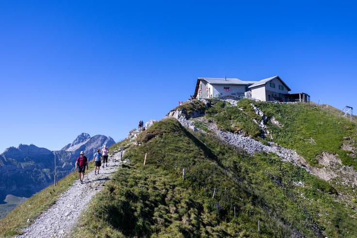 Zadnji metri nezahtevnega vzpona na Schäfler, 1.924 metrov nadmorske višine. | Foto: Matej Podgoršek