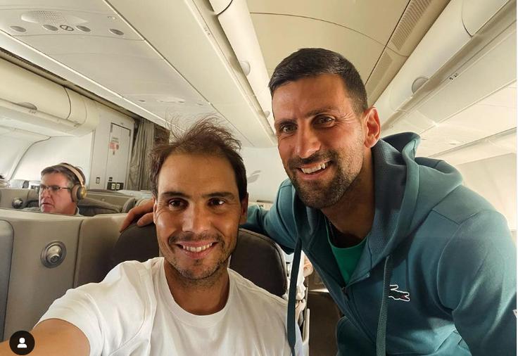 Rafael Nadal in Novak Đoković. | Foto: Instagram