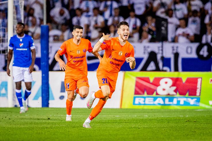 Razigrani Celjani so v play-offu kvalifikacij za konferenčno ligo dvakrat premagali Banik. | Foto: Guliverimage