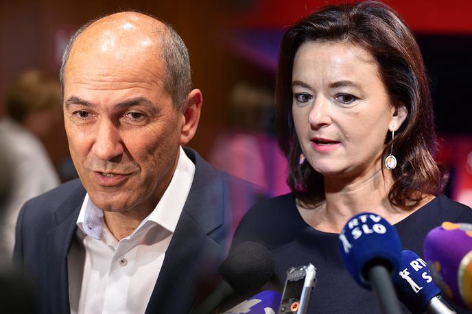 Janez Janša. Tanja Fajon. | Foto STA