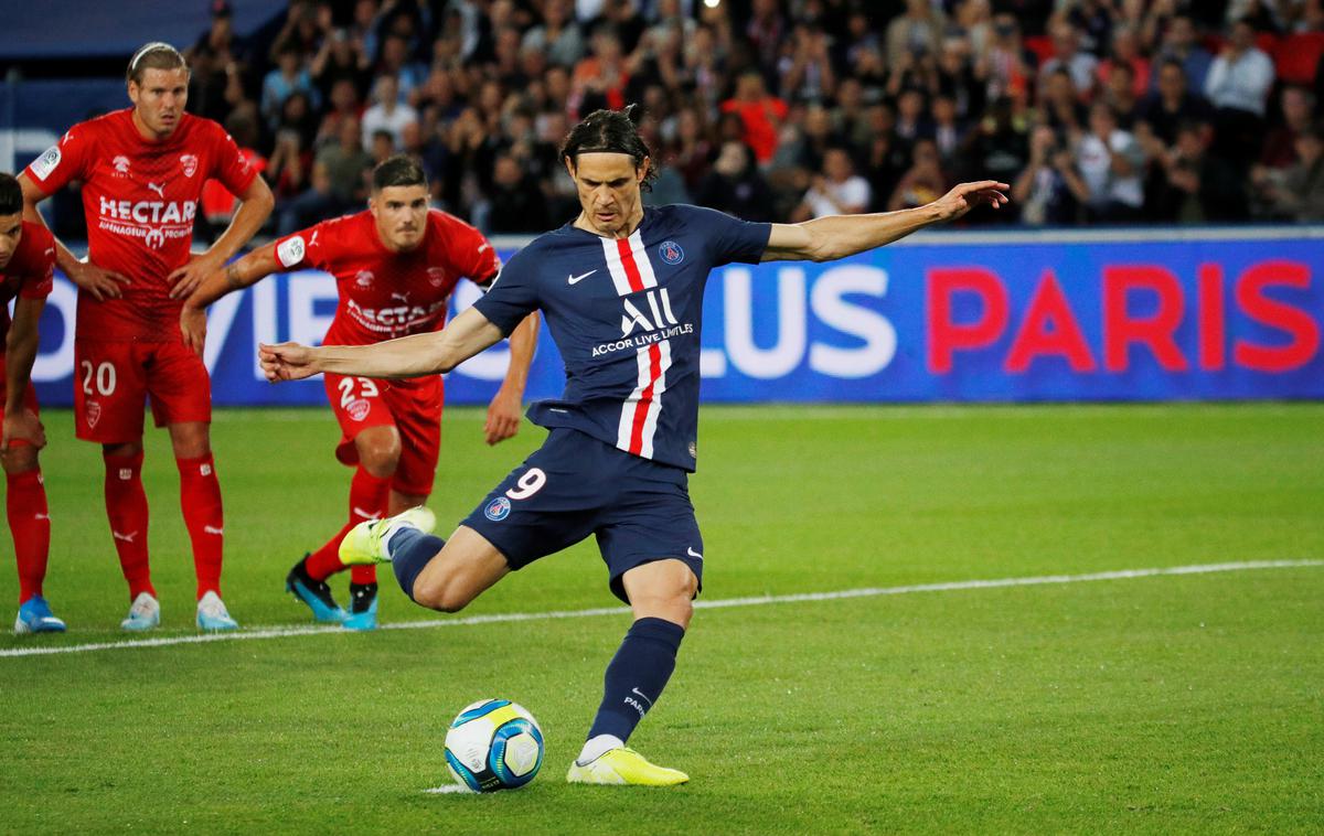 PSG Edinson Cavani | Parižani so tudi brez Neymarja z zanesljivo zmago odprli sezono v francoskem prvenstvu. | Foto Reuters