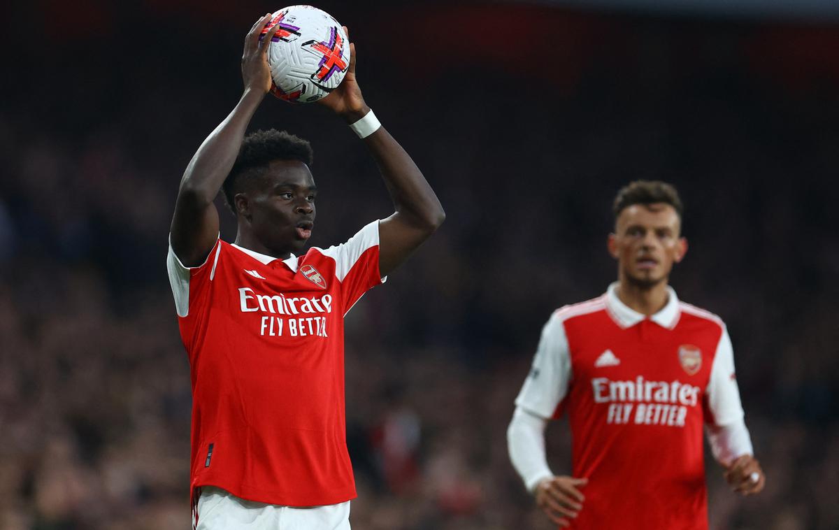 Arsenal Bukayo Saka | Bukayo Saka je s 13 goli in 11 podajami eden ključnih mož Arsenala. | Foto Reuters