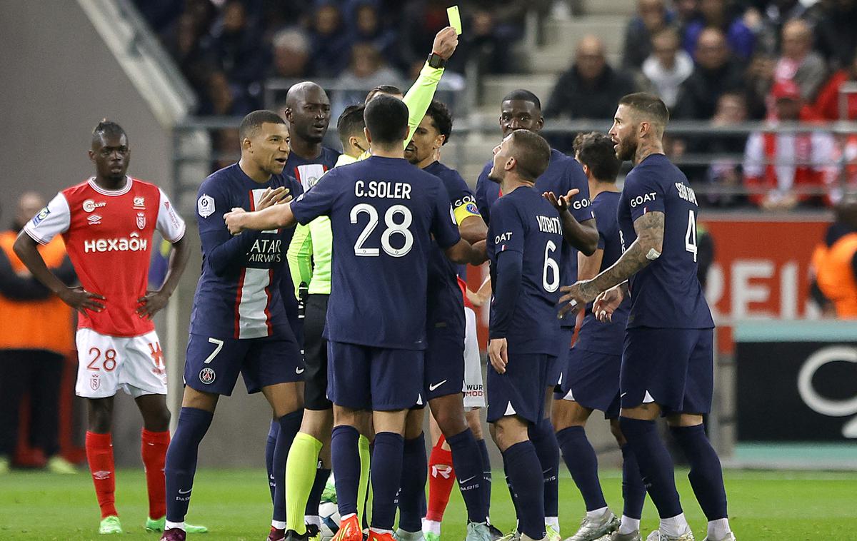PSG Reims | PSG je več kot polovico tekme odigral z igralcem manj. | Foto Reuters
