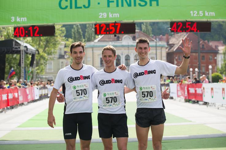 Na 12.5 kilometrov je zmagala trojka v sestavi Matej Štrum, Timotej Bečan in Gašper Bregar. | Foto: Peter Podobnik/Sportida