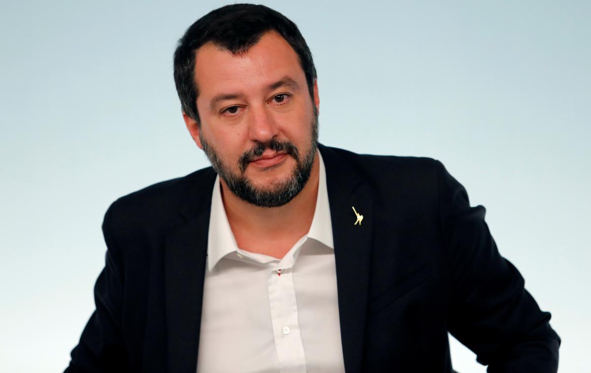 Matteo Salvini | Vodja skrajno desne Lige in italijanski notranji minister Matteo Salvini je prepričan, da bi morali prebivalci Italije oditi na predčasne volitve. | Foto Reuters