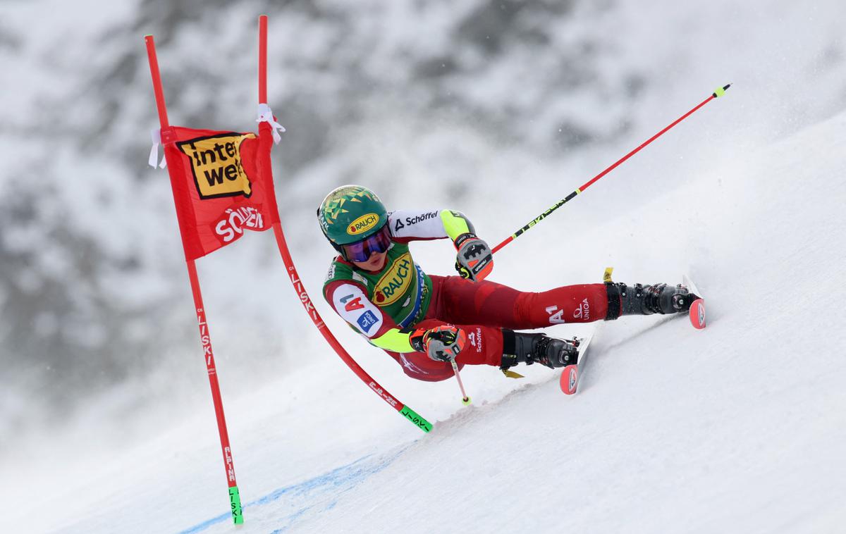 Julia Scheib | Julia Scheib je bila zaenkrat v prvi vožnji razred zase. | Foto Reuters