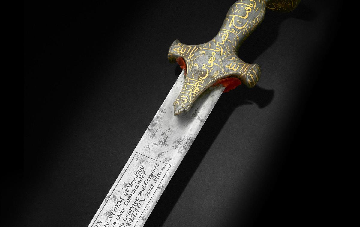meč, Tipu Sultan | Meč je bil last kralja Tipu Sultana. | Foto Bonhams