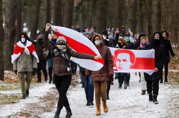 Na protestih v Belorusiji znova številne aretacije