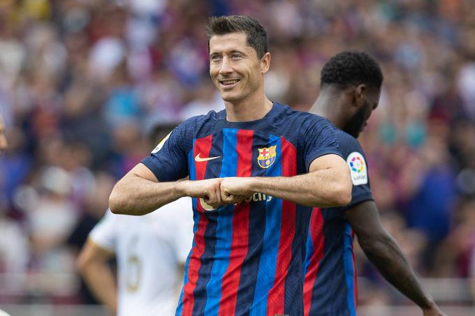 Robert Lewandowski je k sobotni zmagi Barcelone prispeval dva gola, z osmimi je najboljši strelec la lige. | Foto: Guliverimage/Vladimir Fedorenko