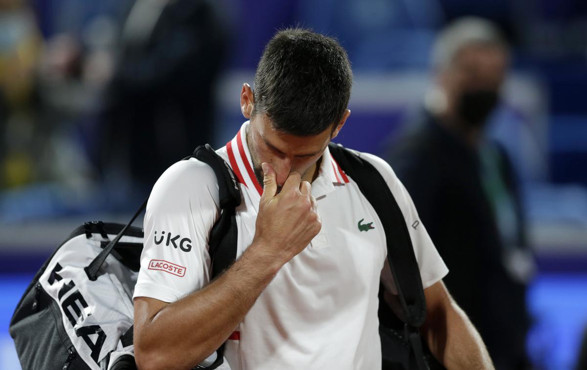 Novak Đoković | Najbolj hudo mu je bilo zaradi sina Stefana, ki ga je spremljal s tribune. | Foto Gulliver/Getty Images