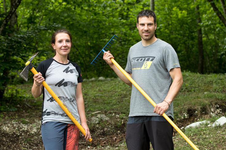 Z Vesno Stanić sta ključna akterja Trans Juliusa, zavoda za spodbujanje gorskega kolesarstva, ki junija prireja 2. izvedbo štiridnevne kolesarske dogodivščine, speljane po Alpah. | Foto: Matic Klanšek Velej/Sportida