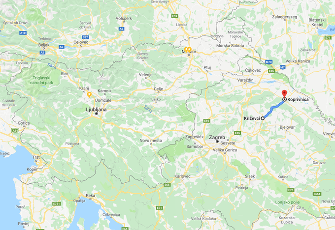 Za obnovo obstoječe proge in gradnjo dodatnega tira na 42-kilometrskem odseku bodo Hrvati predvidoma plačali nekaj manj kot 300 milijonov evrov. | Foto: Google maps