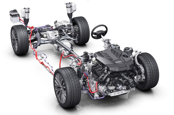 Takoj, ko bo voznik znova pohodil stopalko za plin, bo jermenski zaganjalni alternator hipno in mehko pognal motor. Funkcija start & stop bo lahko aktivirana pri hitrosti 22 kilometrov na uro. | Foto: Audi