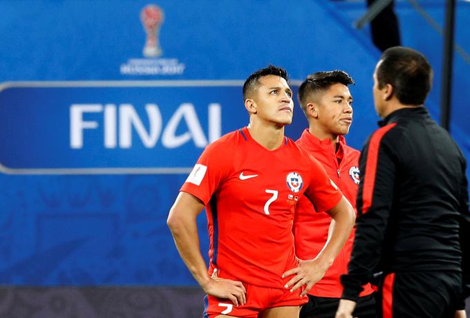 Alexis Sanchez je prejšnji mesec s Čilom ostal praznih rok v finalu pokala konfederacij. | Foto: Reuters