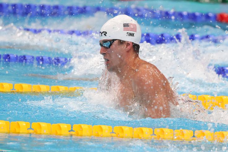 Malce presenetljivo je zlato na 50 m prsno osvojil Američan Nic Fink. | Foto: Guliverimage/Vladimir Fedorenko