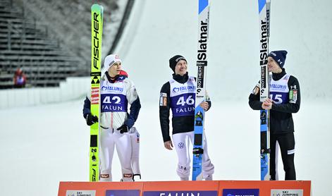 Slovenski dan v Falunu: Lanišek slavil in prevzel skupno vodstvo, Prevc tretji