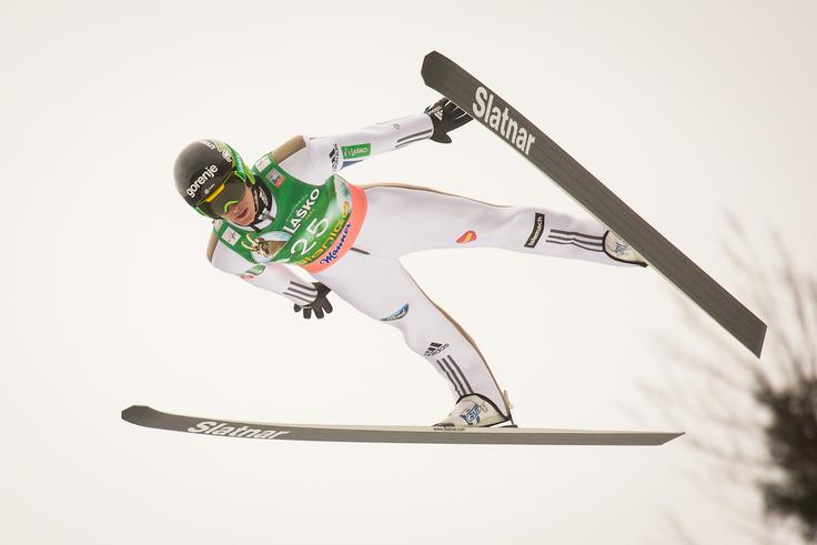 Peter Prevc je tekmo v Planici končal na šestem mestu, v skupnem seštevku pa je bil deveti. | Foto: Žiga Zupan/Sportida