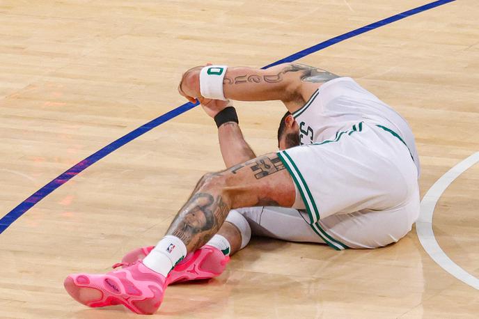 Jayson Tatum | Jayson Tatum si je na četrti tekmi konferenčnega polfinala pretrgal Ahilovo tetivo in že prestal operacijo, tako da ga čaka dolgo okrevanje. | Foto Reuters