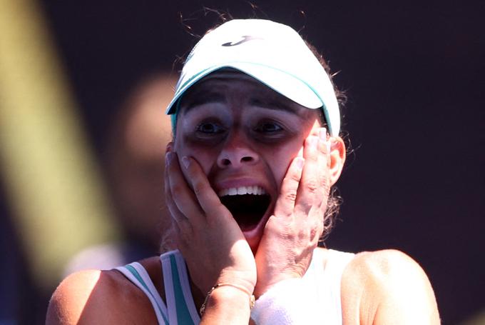 Magda Linette se je pri 30 letih prvič uvrstila v polfinale turnirja za grand slam. | Foto: Reuters