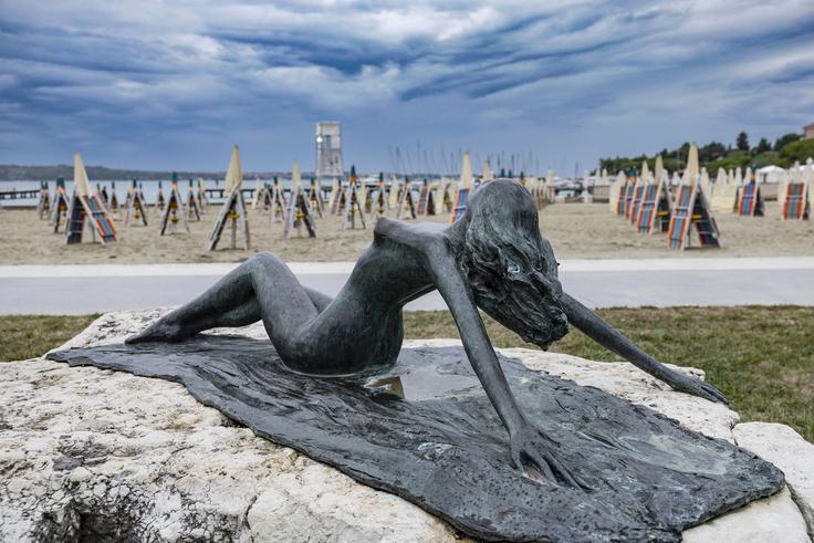 Vreme je bilo slabo, plaža prazna.  | Foto: Ana Kovač