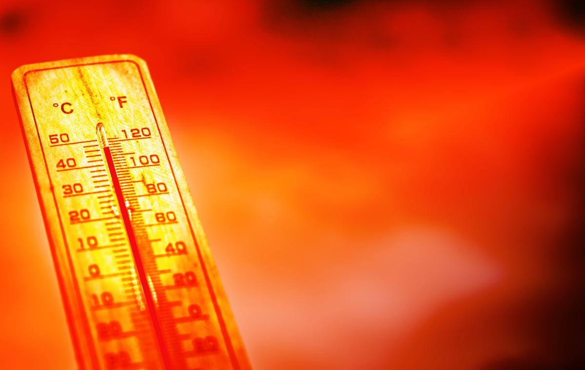 Vročinski val, vročina, termometer, visoka temperatura | V četrtek sta padla kar dva junijska temperaturna rekorda. | Foto Shutterstock