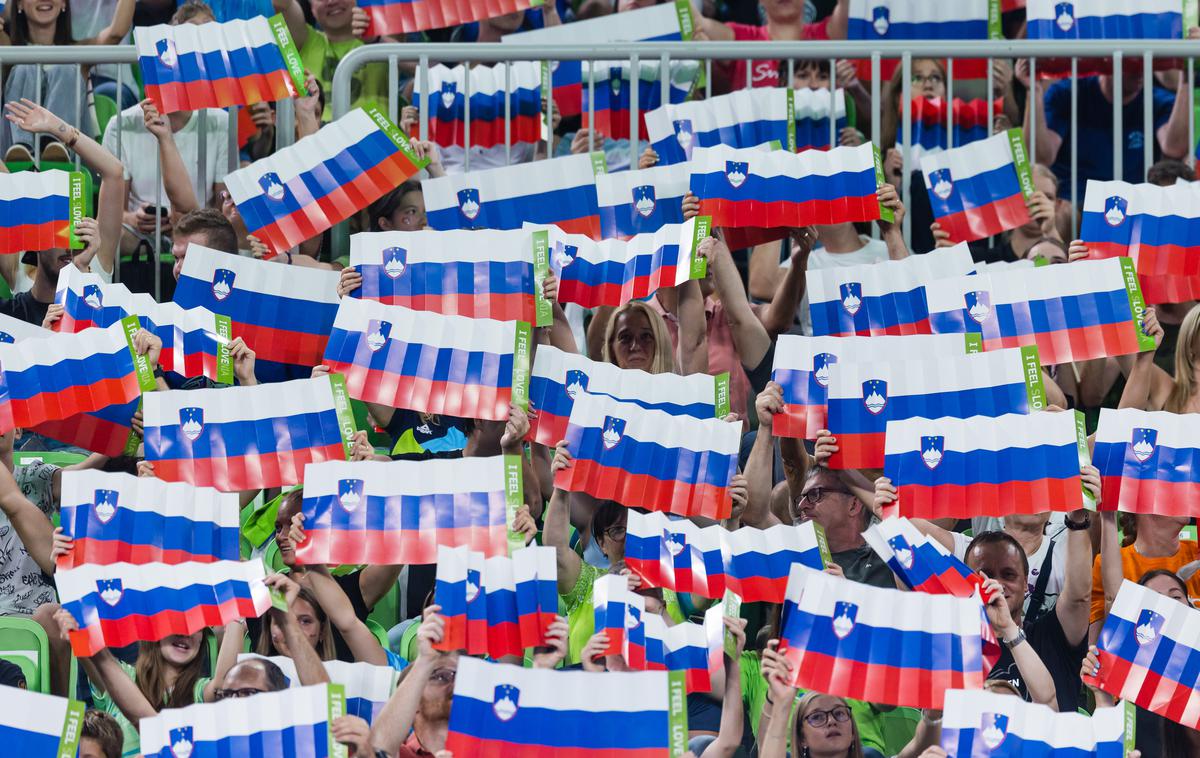 slovenska odbojkarska reprezentanca, navijači, Slovenija, Stožice | Foto Grega Valančič
