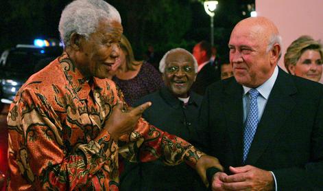 Umrl zadnji južnoafriški predsednik iz časa apartheida de Klerk