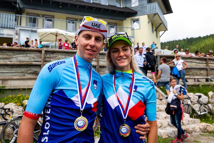 Žigartova in Pogačar sta državna prvaka v kronometru.  | Foto: Matic Klanšek Velej/Sportida
