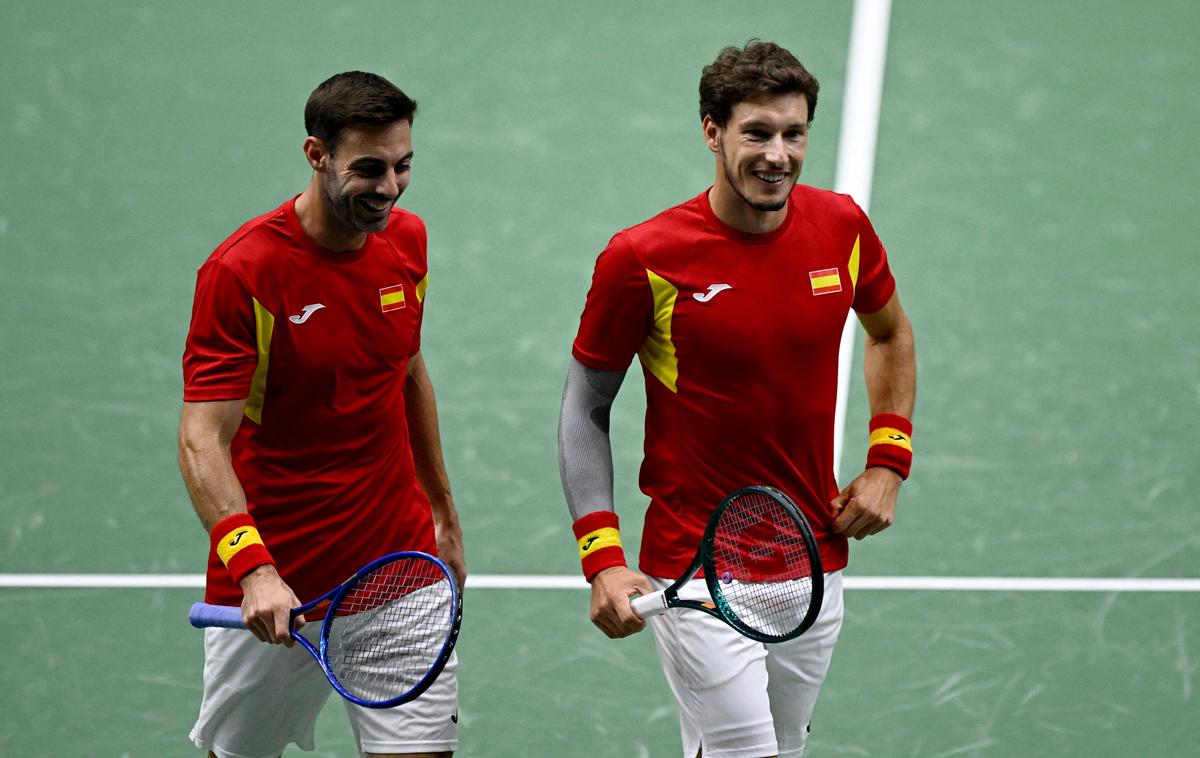 Španija Davisov pokal | Španija, na sliki sta Pablo Carreno Busta in Marcel Granollers Pujol, je bila na domačem terenu boljša od Francije. | Foto Reuters