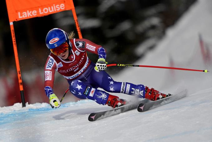 Mikaela Shiffrin je okrepila vodstvo v skupnem seštevku, za nameček pa ji po novem pripada tudi majica vodilne smukačice. | Foto: Reuters