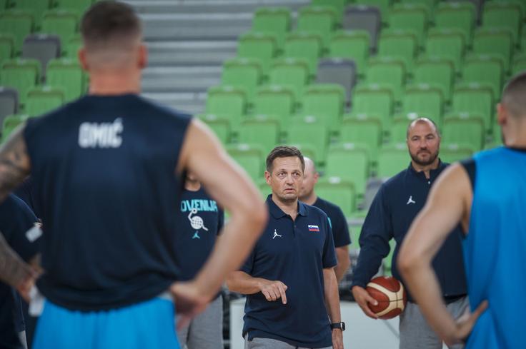 Slovenci nadaljujejo priprave na EuroBasket. | Foto: Boštjan Podlogar/STA