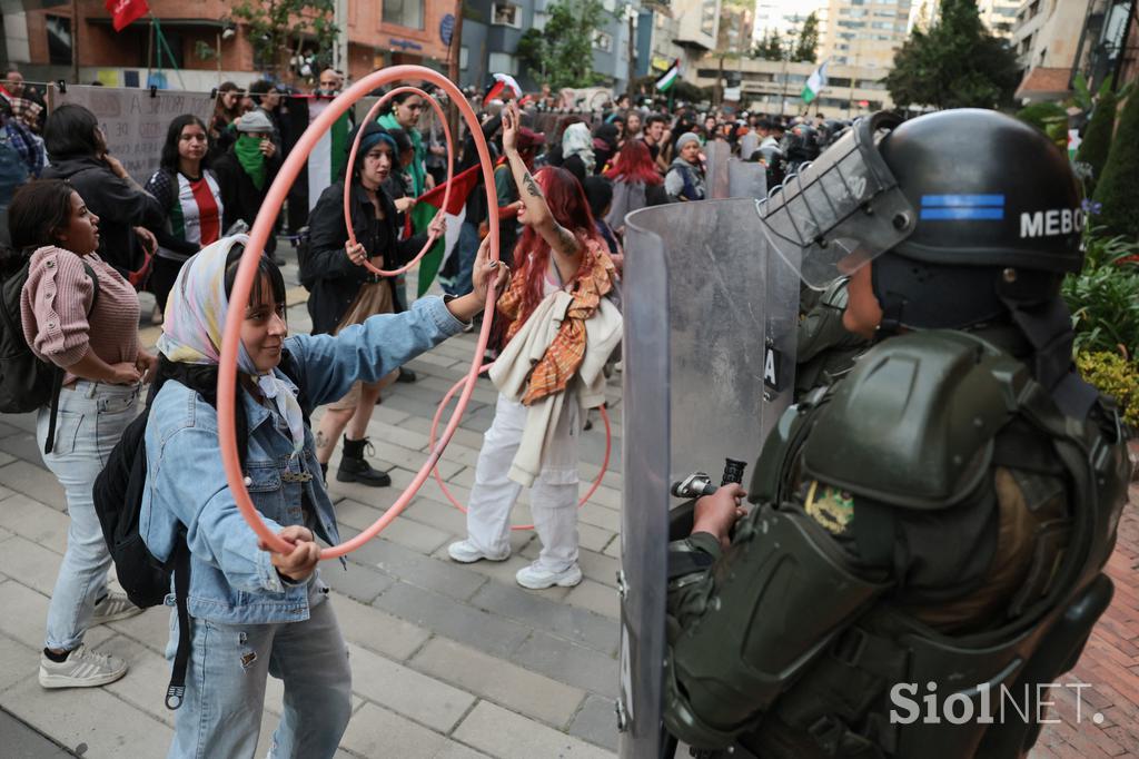 protesti, Gaza, podpora, aktivisti, policija, Palestina